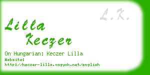 lilla keczer business card